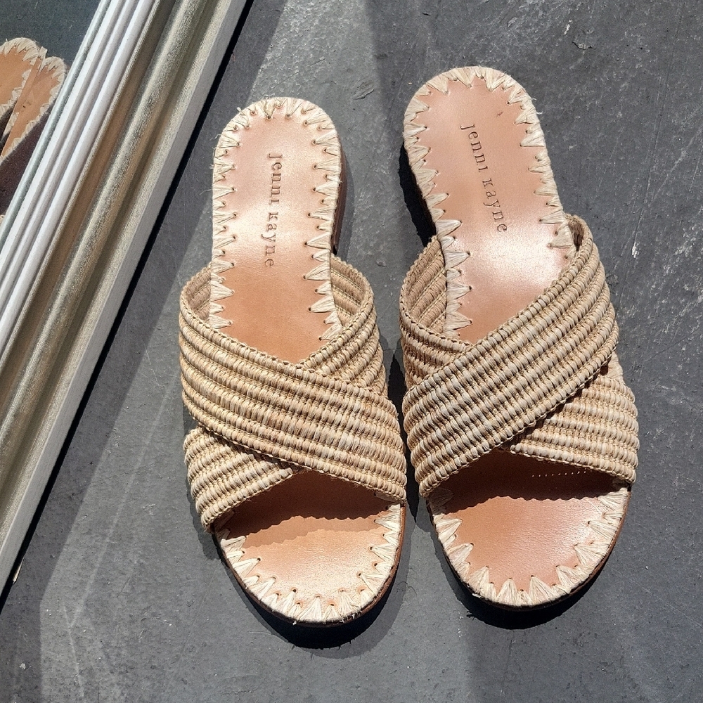 Jenni Kayne Tan Woven Sandals